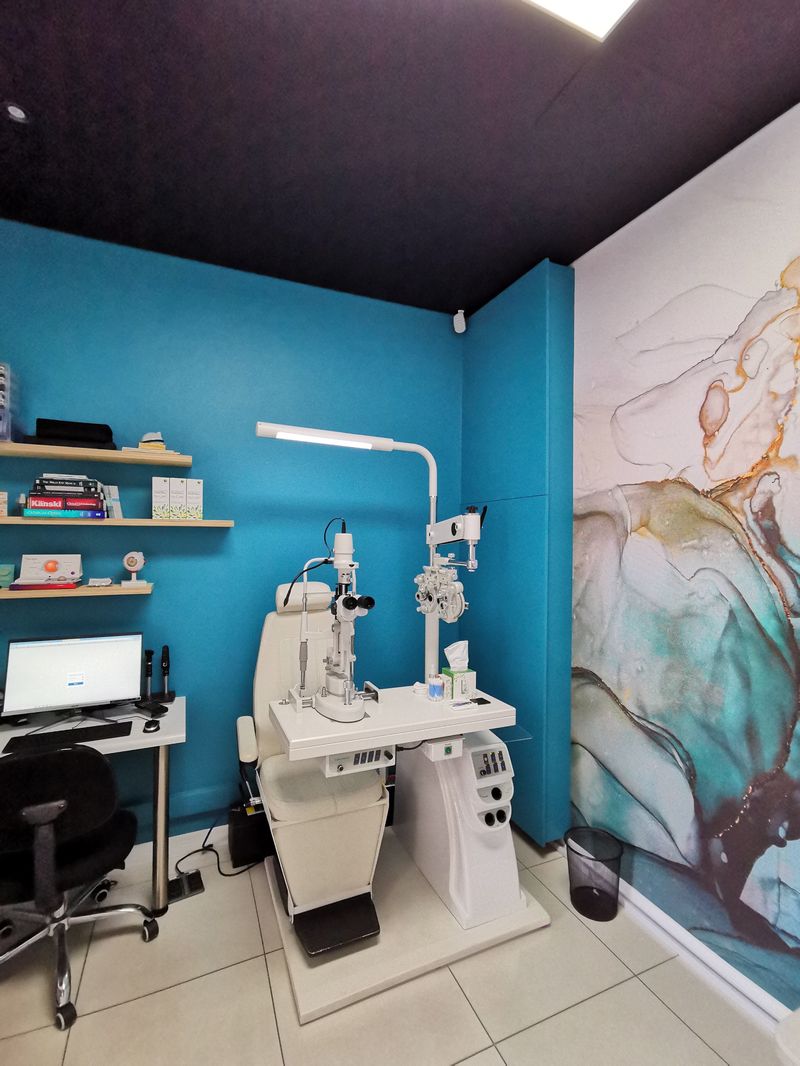 Modern optometry equipment for eye examinations